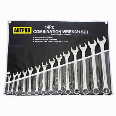 14pc Combination Wrench Set, Carbon Steel.