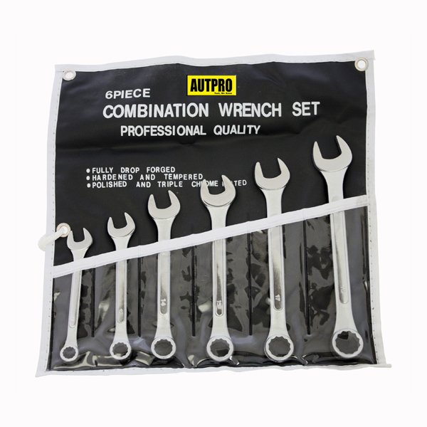6pc Metric Comb. Wrench Set. Carbon Steel.