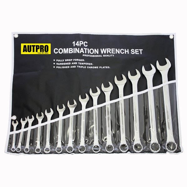 14pc Combination Wrench Set, Carbon Steel.