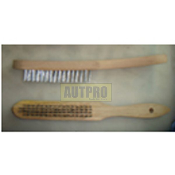 4 Rowx14 Wire Brush, Zinc Plate