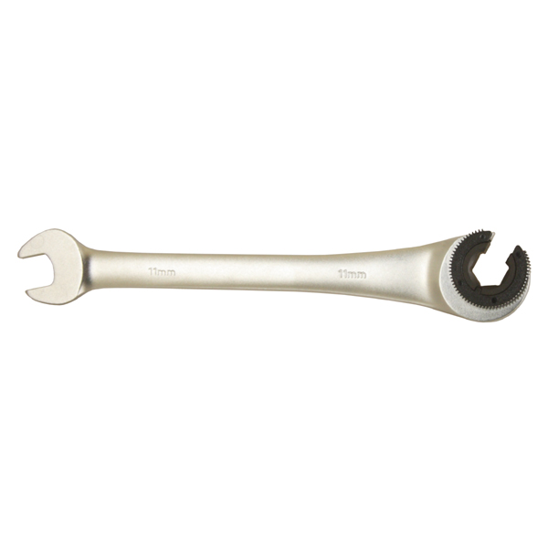Geared Open End Wrench, Mirror Finish, Cr-V Steel